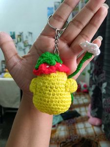 Cute Crochet Mushroom Keychain