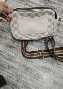 Checkered Pattern Waist Bag