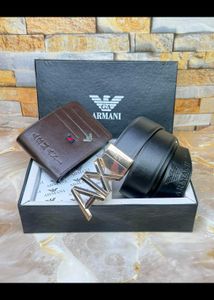 Armani Belt Wallet Combo Set