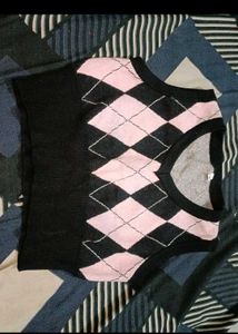 v neck half sweater