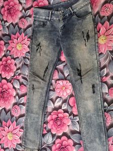 Stylish Ripped Blue Jeans