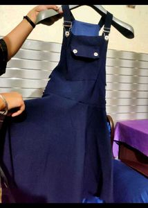 Navy Blue Pinafore Dress