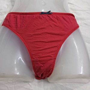 Red Thong ⚛️Panty with Bow Detail