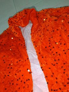 Sparkling Orange Sequin Jacket