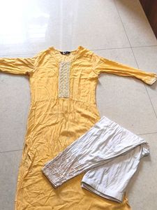 Beautiful Yellow Kurta Set with Pants