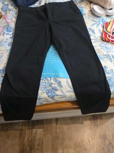 Men's Blue Textured Dress Pants