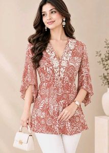 🪷 Neck Embroidered Very Beautiful & Unique Top