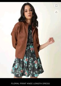 Floral Print Dress with Ruffle Waist