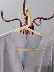 Stylish Grey Wrap Top