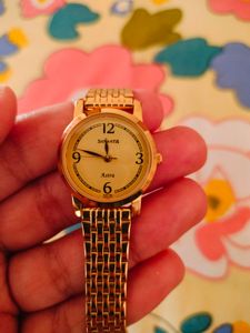 Gold Plated Titan Sonata Women's Metal Watch ⌚