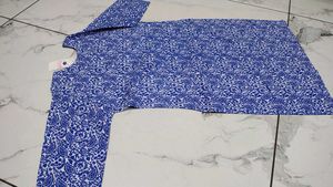 Blue &amp; White Paisley Print Kurta