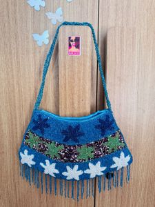 Y2k Boho Beaded Shoulder Bag