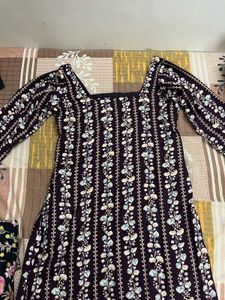 Floral Print Short Kurti