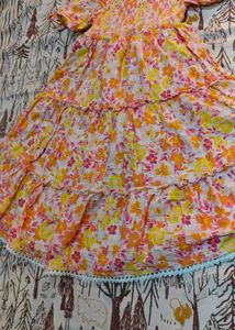 Tiered Floral Print Dress