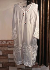 Elegant Grey Embroidered Co ord set