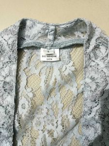 Elegant Lace Open Front Top Size L