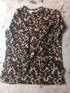 Animal Print Long Sleeve Top