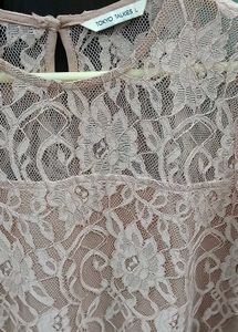 Pink Lace Top - Size L