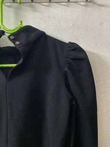 Chic Black Peplum Top