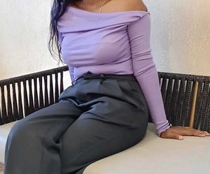 Lavender Off-Shoulder Top