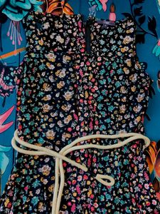 leg cut Floral Print Summer Dress