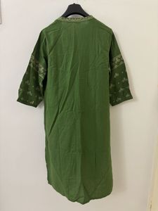 Green Embroidered Kurta