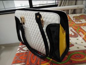 Chic Classic Color Block Handbag