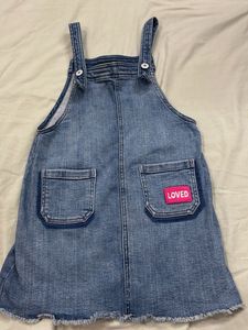 Cute Denim Pinafore Dress