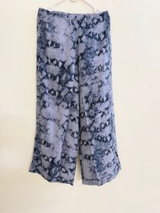 Stylish Wide-Leg Snake Print Pants
