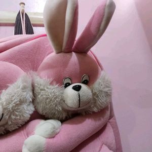 Cute Pink Bunny Backpack