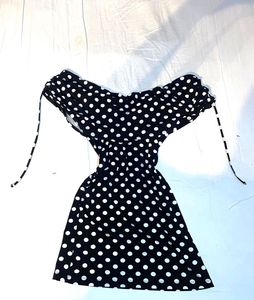 Polka Dot Off-Shoulder Dress