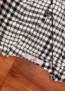Gingham Checkered Button-Up Dress