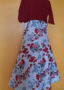 Colour Block Floral Dress