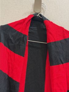 Striped Sleeveless Cardigan