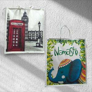Combo Of Aesthetic Canvas Tote/Shopping Bags