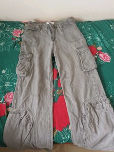 Grey Cargo Jeans