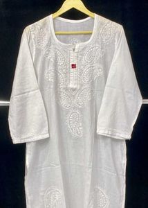 New White Short Kurti Top