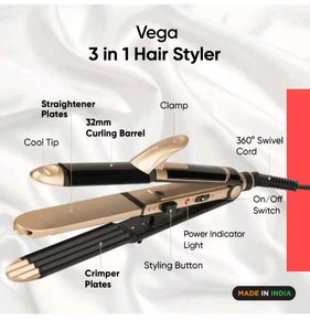 VEGA 3-in-1 Hair Styler - Gold-Black