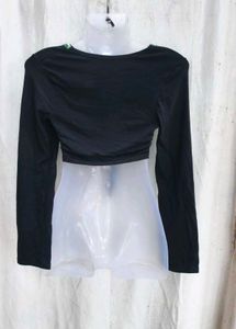 22139. Sequin Trim Tie-Front Bolero