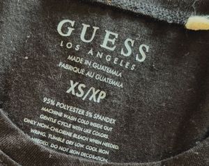 Guess Black Logo Crop Tank Top