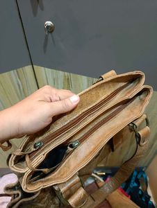Vintage Distressed Leather Shoulder Bag