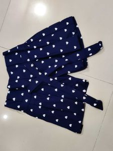 Cute Heart Print Wide Leg Pants