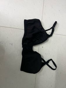 Black Clovia front open bra