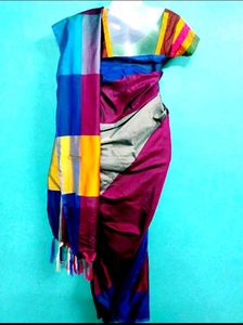 Multi colour silk saree