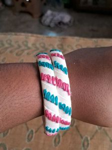 Embroidered Fabric Bangles