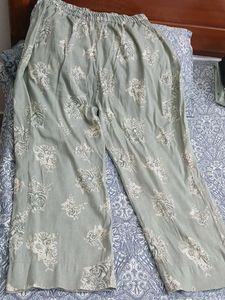 Light Green Printed Palazzo Pants kurta set