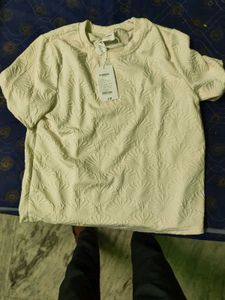 Textured Cream T-Shirt