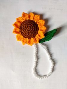 Handmade Crochet Sunflower Necklace