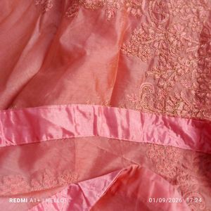 🎉Offer🎉Elegant Pink Embroidered Lehenga Choli