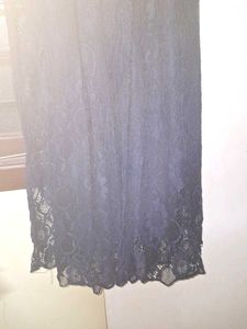 Lace maxi dress/gown with pearls collar ✨️